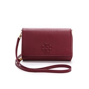 NWT Tory Burch Thea wallet crossbody bag cabernet